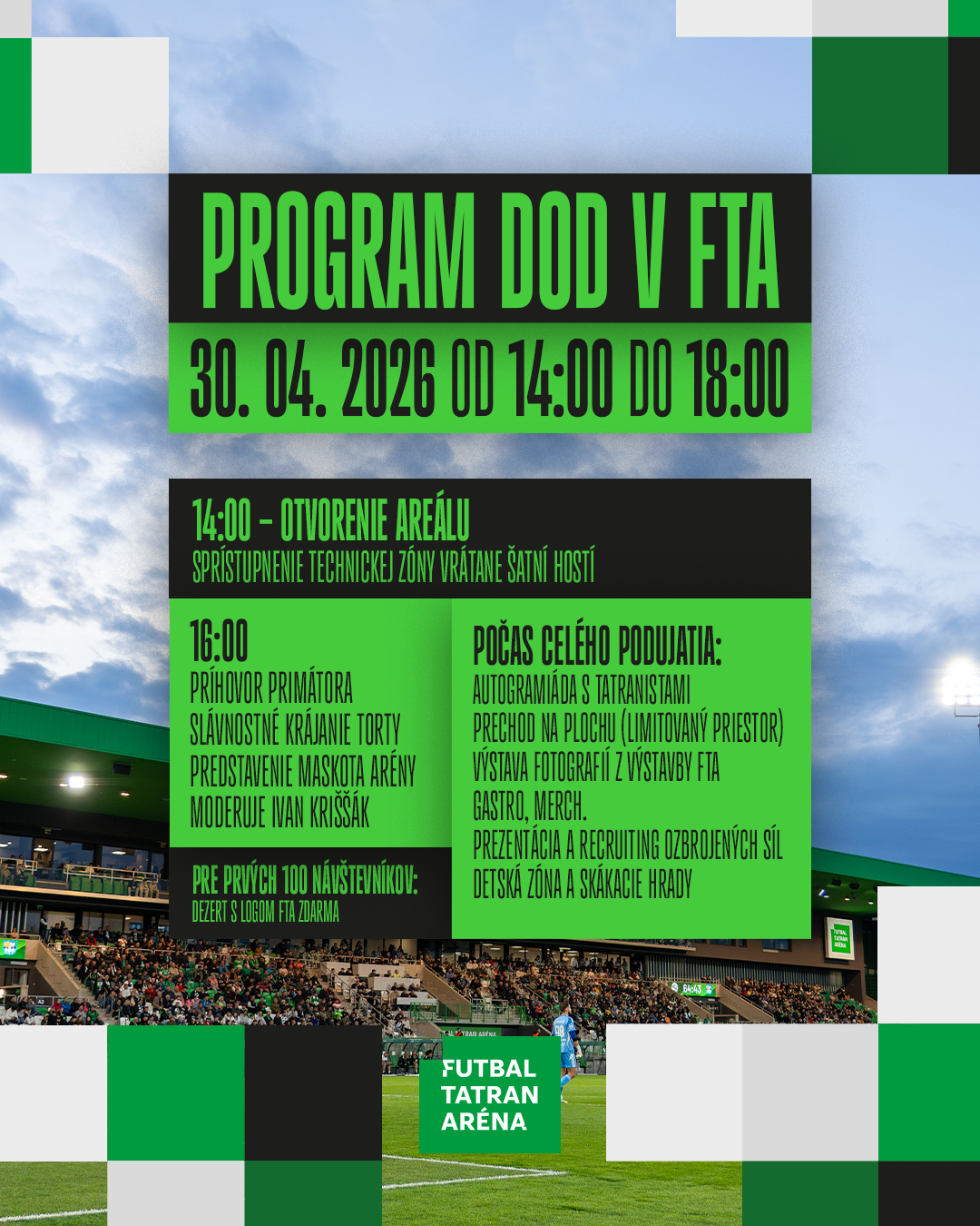 Deň otvorených dverí Futbal Tatran Arény je tu!