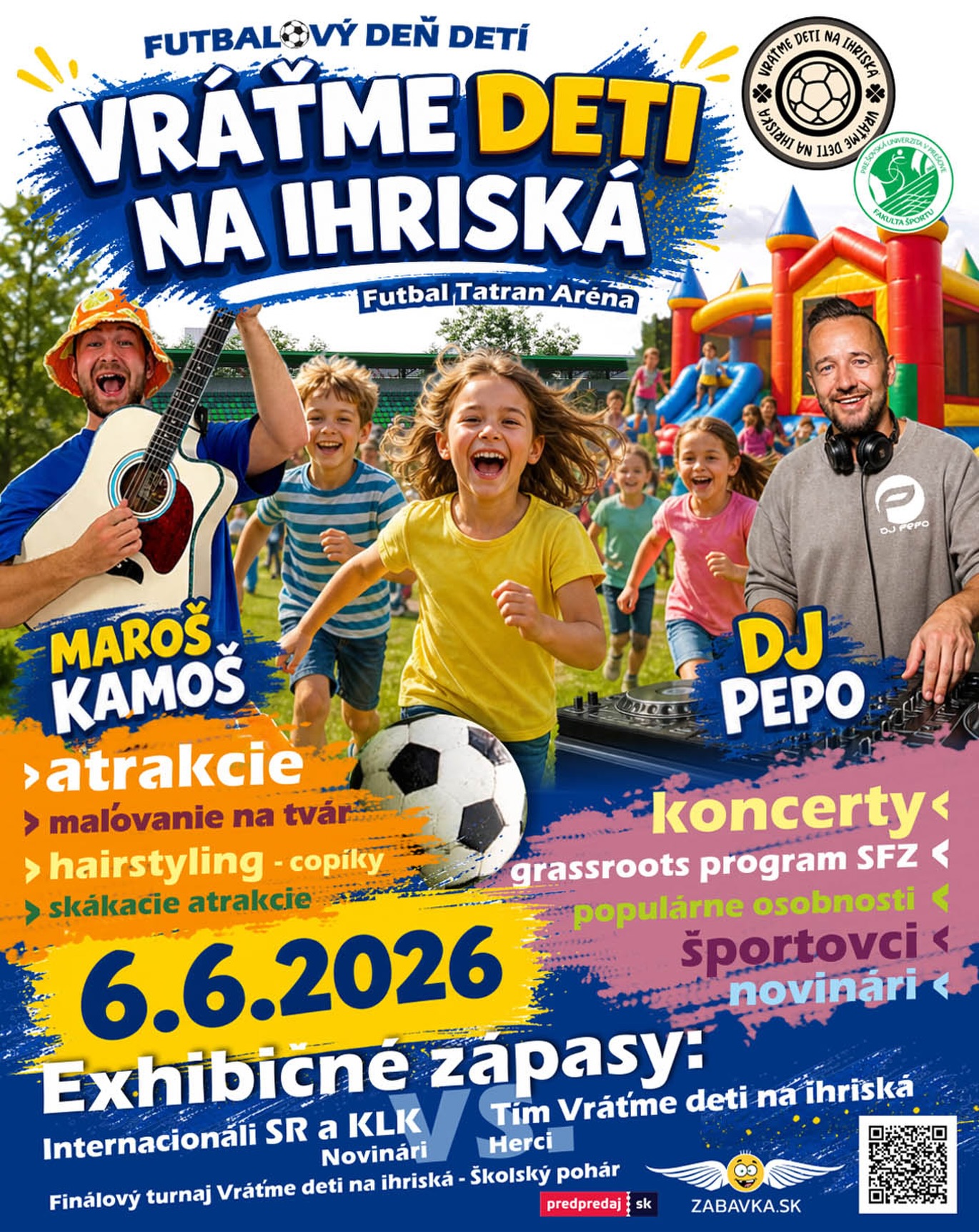 FUTBALOVÝ DEŇ DETÍ V PREŠOVE PRINESIE CELÝ DEŇ PLNÝ ŠPORTU, HUDBY A RODINNEJ ZÁBAVY